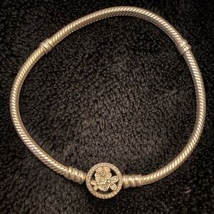 Pandora Silver Bracelet with Floral Charm